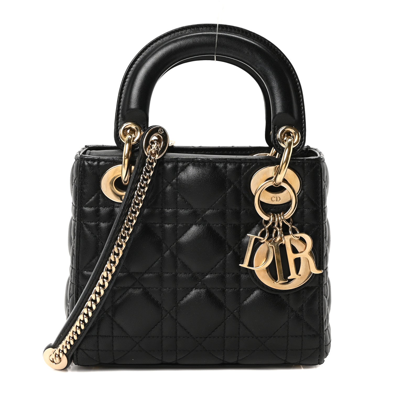 Christian Dior Lambskin Cannage Mini Lady Dior Black 1 of 9