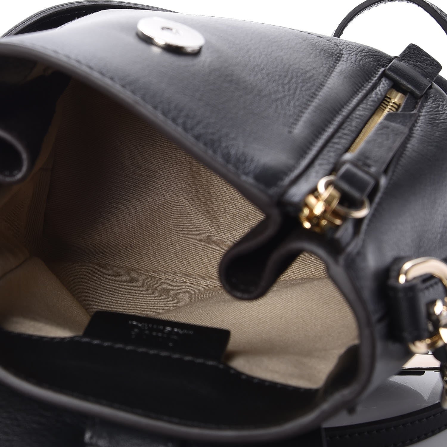 Chloe Suede Calfskin Mini Faye Backpack Black 5 of 7