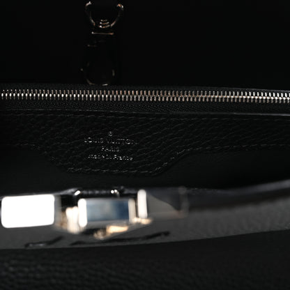 Louis Vuitton Taurillon Snakeskin Capucines MM Black 6 of 9