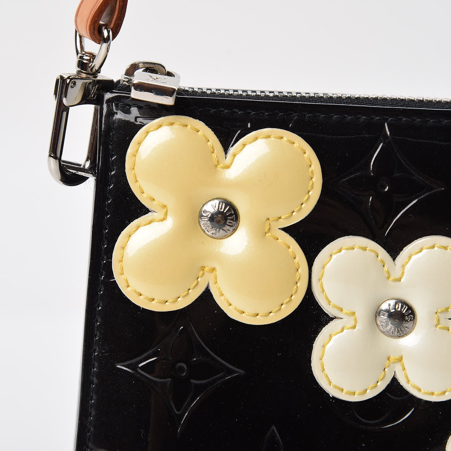 Louis Vuitton Vernis Lexington Fleurs Pochette Black 359379