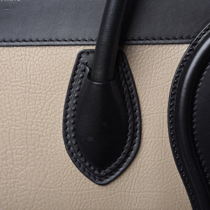 Celine Elephant Calfskin Suede Mini Tri-Color Luggage Sand 12 of 12
