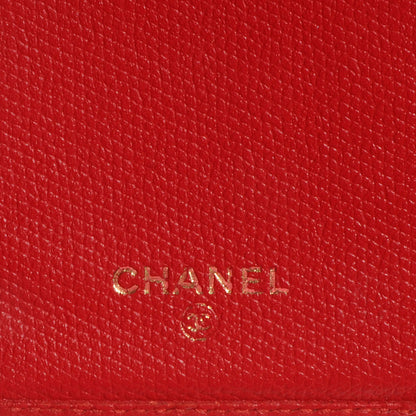 Chanel Calfskin Yen Wallet Red 7 of 9