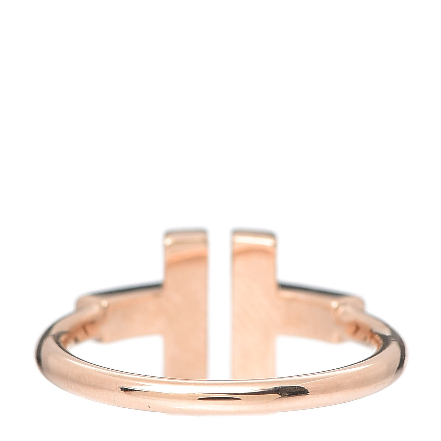 18K Rose Gold Mother of Pearl T Wire Ring 53 6.5