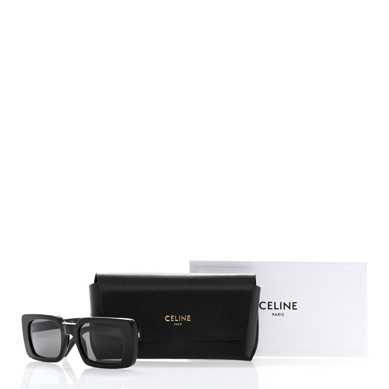 Celine Acetate Rectangular Sunglasses CL402131 Black 7 of 7