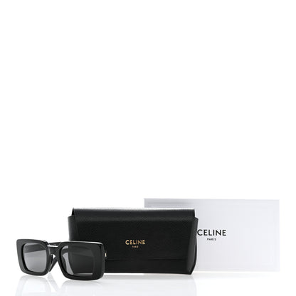 Celine Acetate Rectangular Sunglasses CL402131 Black 7 of 7