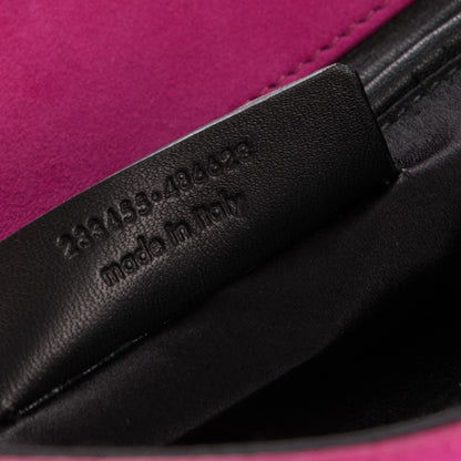 Saint Laurent Suede Y Envelope Clutch Fuchsia 7 of 7