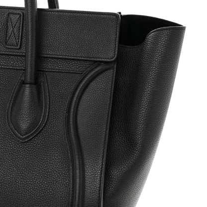 Celine Drummed Calfskin Mini Luggage Black 15 of 19