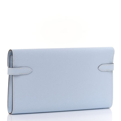Hermes Epsom Kelly Longue Wallet Bleu Brume 3 of 8