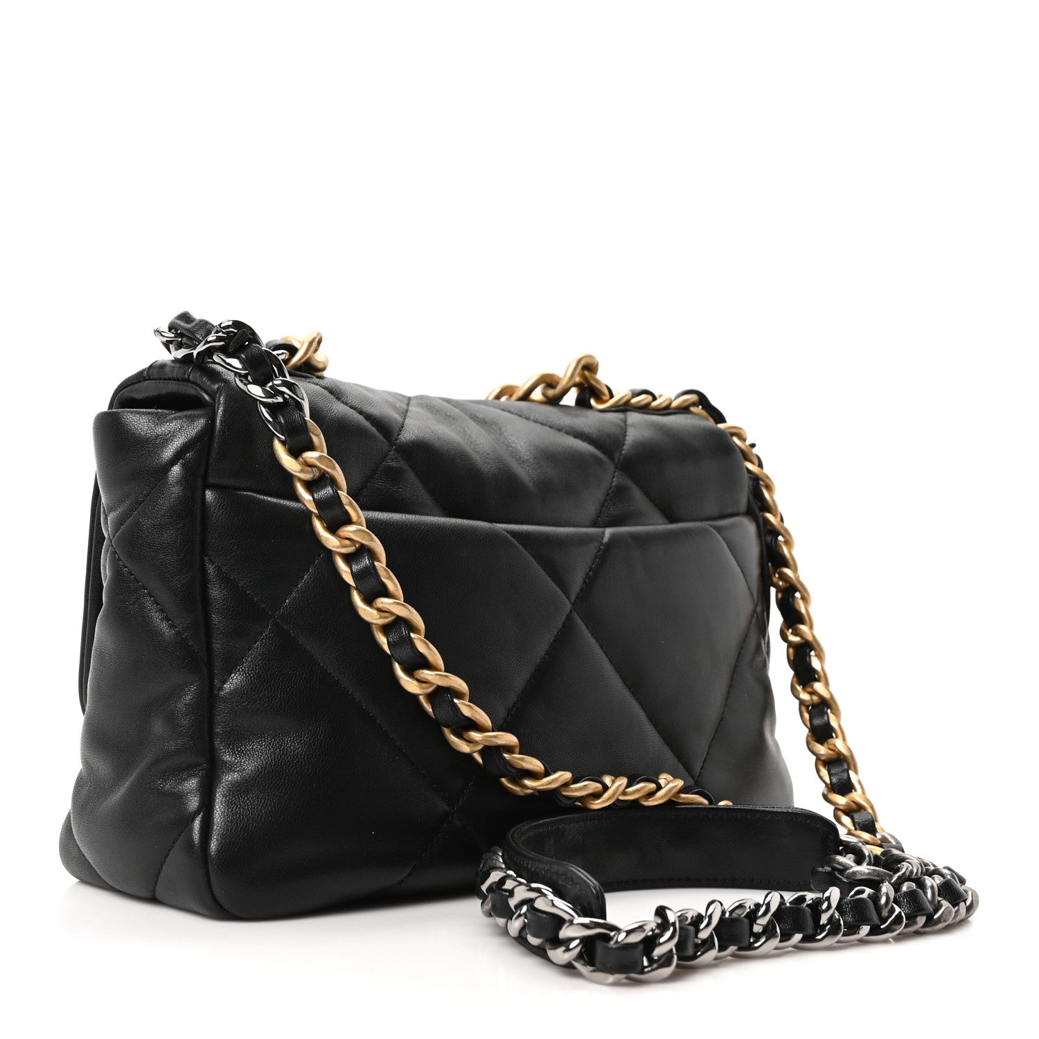 Chanel Lambskin Quilted Medium Chanel 19 Flap Black 3 of 10