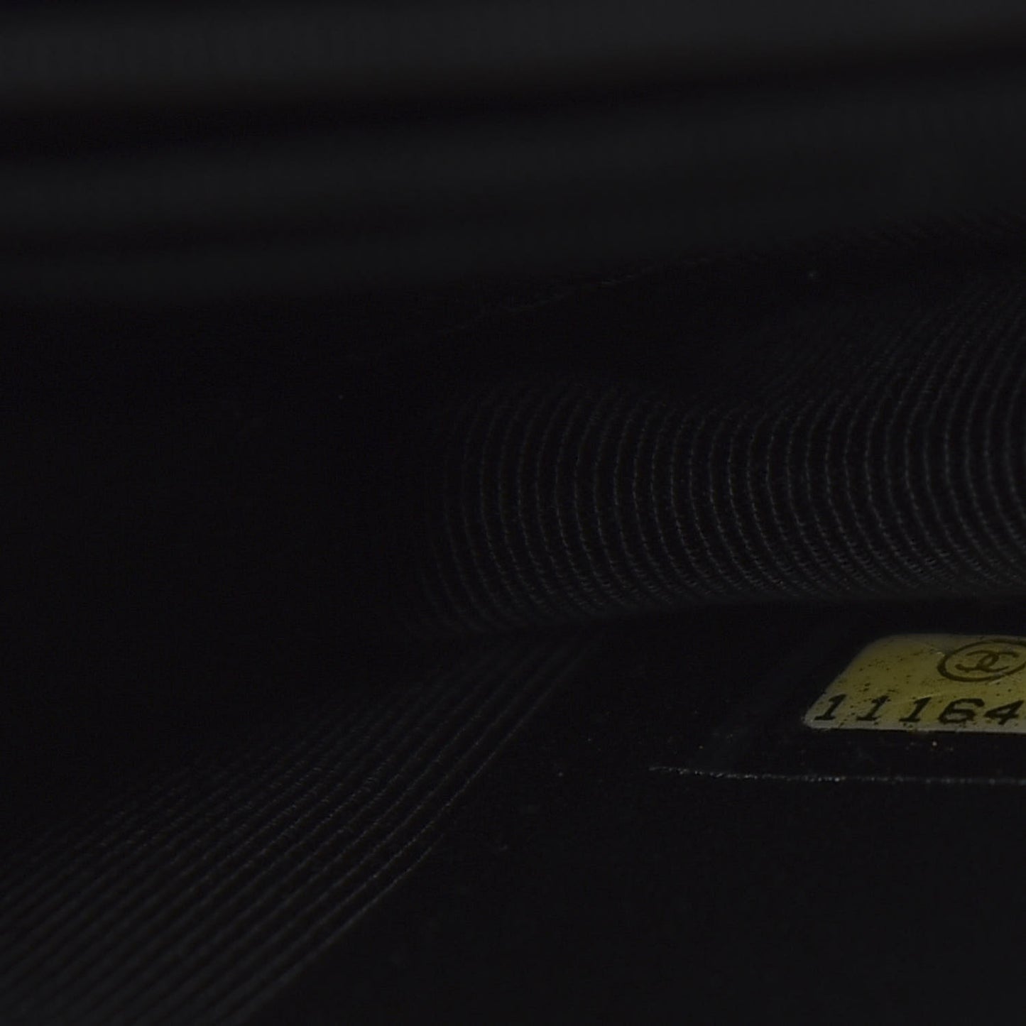 Perforated Lambskin Quilted Wallet On Chain WOC Black