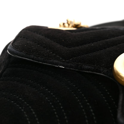 Gucci Velvet Matelasse Mini GG Marmont Shoulder Bag Black 16 of 16