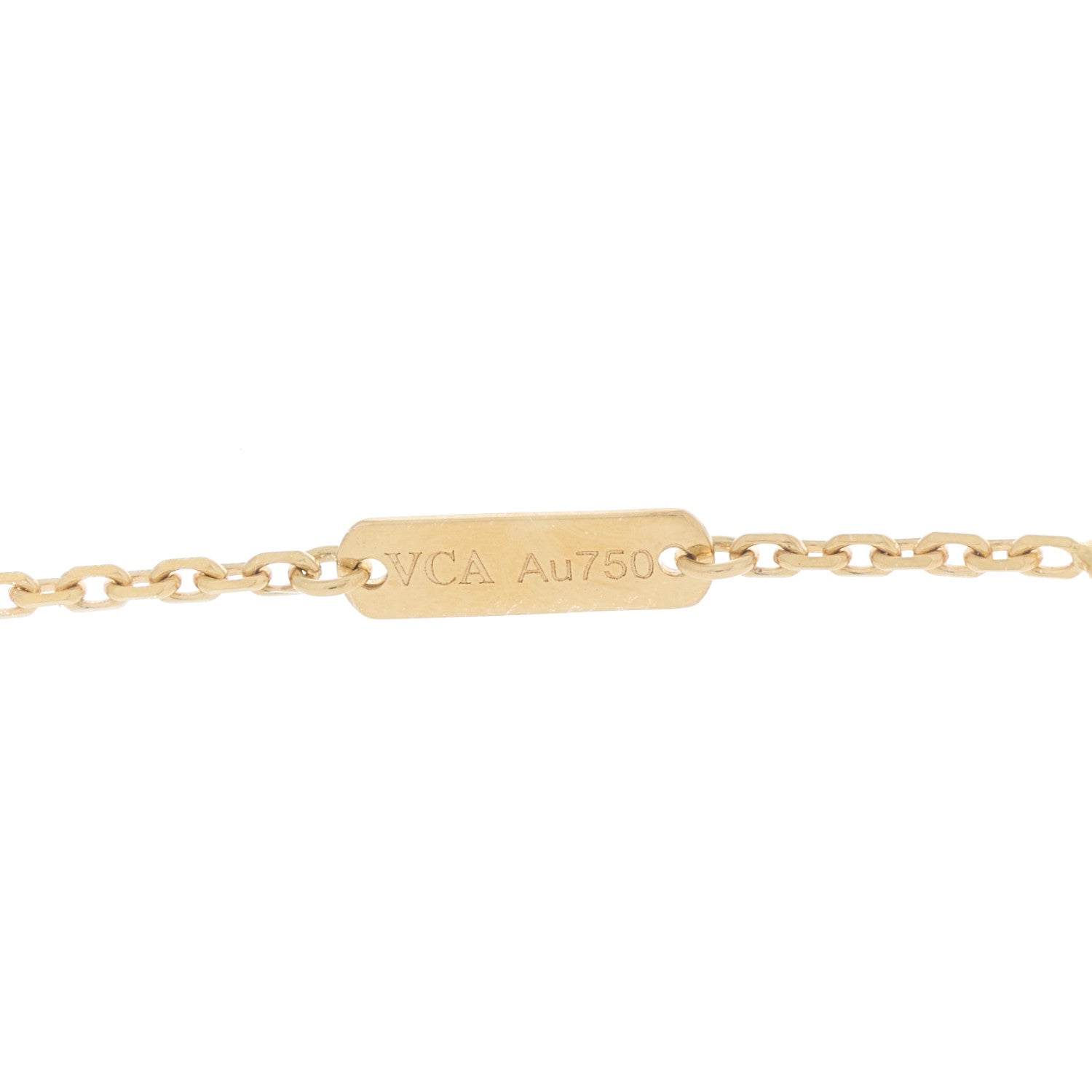 Van Cleef & Arpels 18K Yellow Gold Carnelian Vintage Alhambra Pendant Necklace 4 of 5