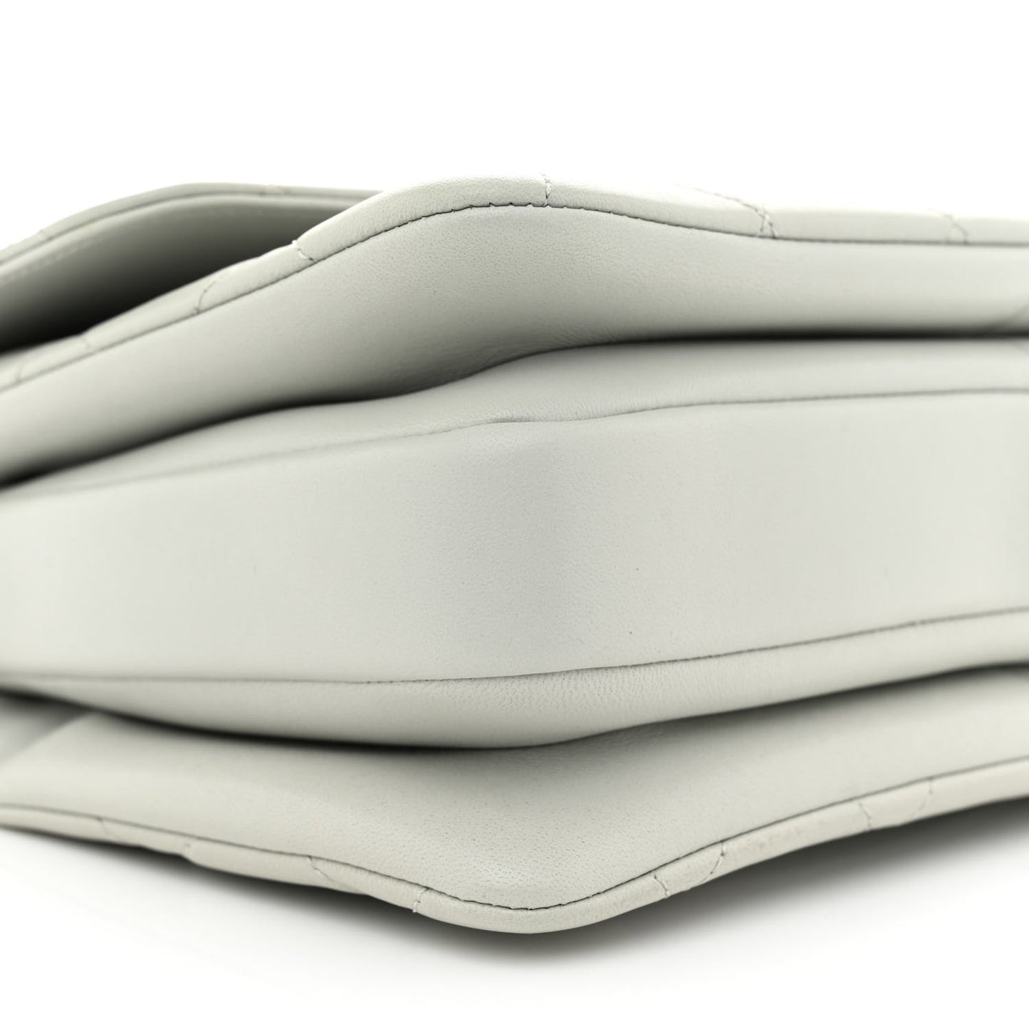 Lambskin Quilted Small Trendy CC Flap Dual Handle Bag Light Grey