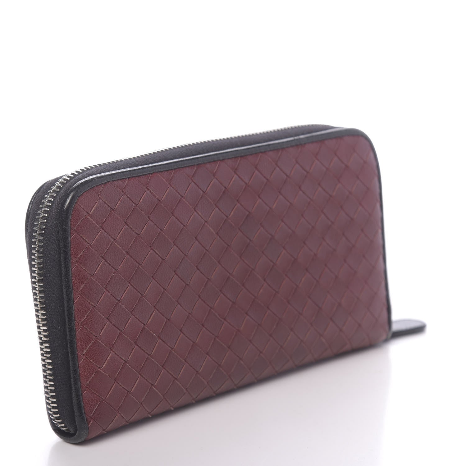 Bottega Veneta Nappa Intrecciato Zip Around Wallet Eclipse Black 3 of 7