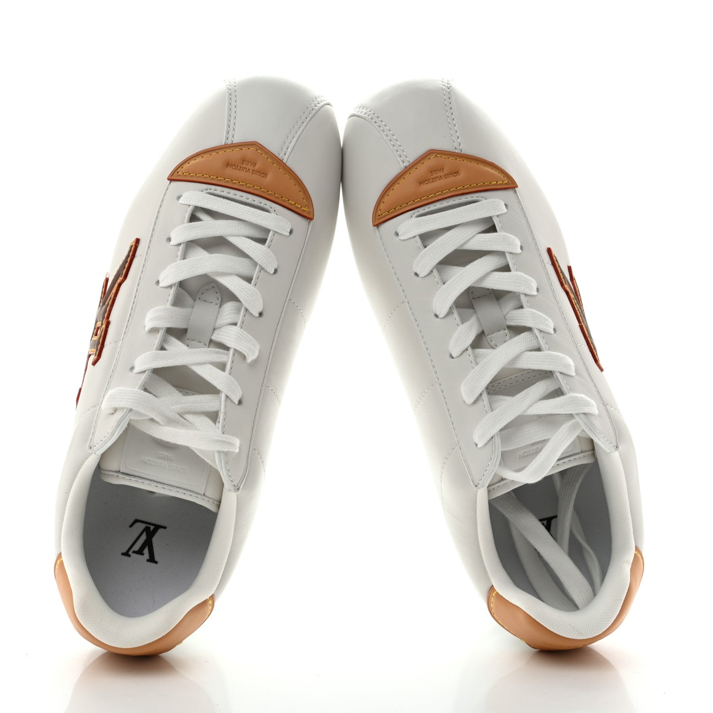 Lambskin Vachetta Mens LV Buttersoft Sneakers 10 White