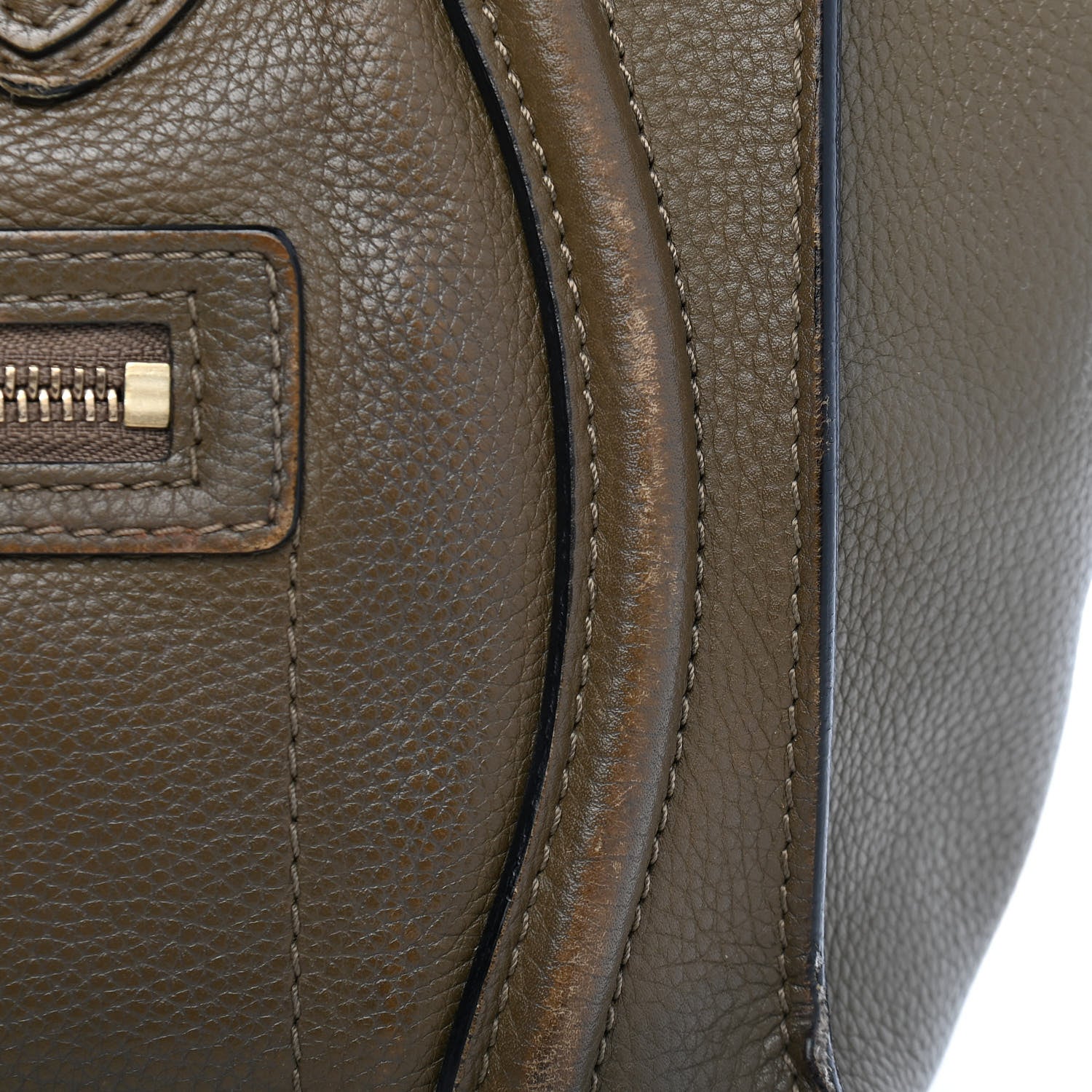 Celine Drummed Calfskin Micro Luggage Jungle 10 of 11