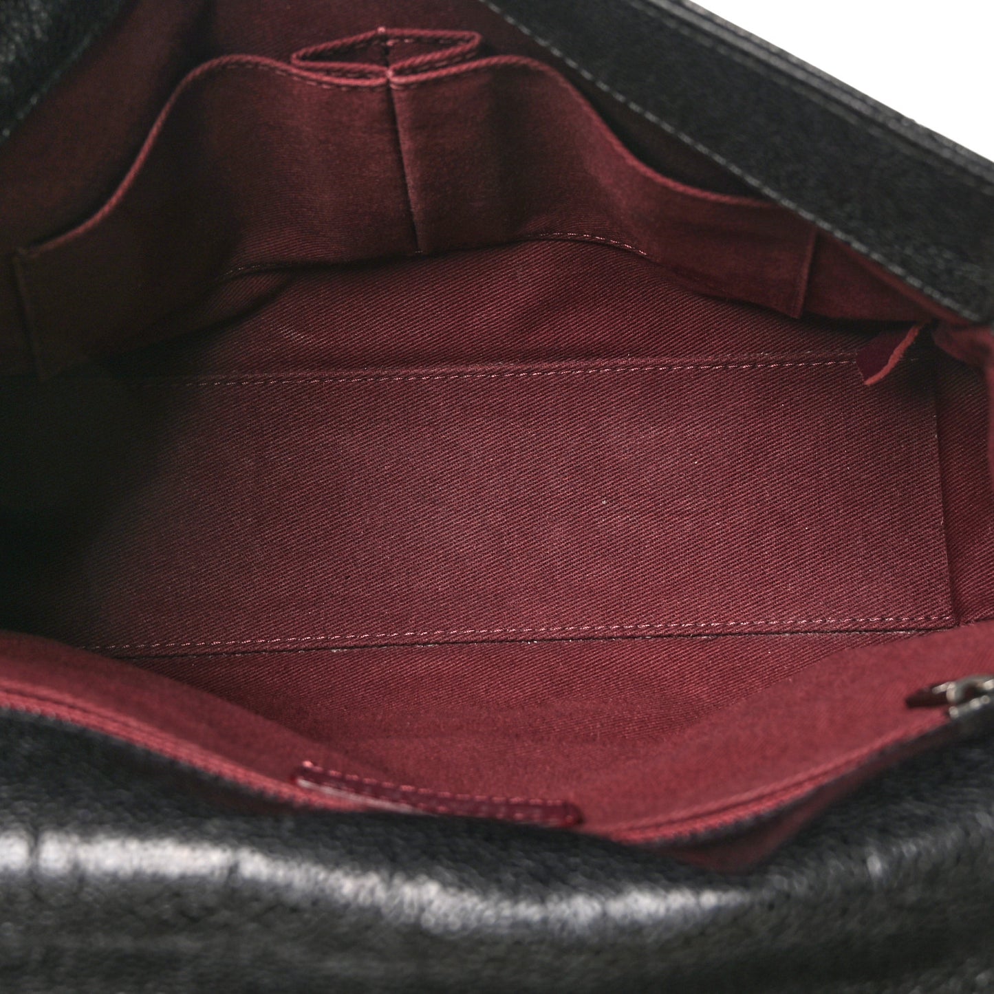 Crumpled Grained Calfskin Jumbo CC Crave Flap Black