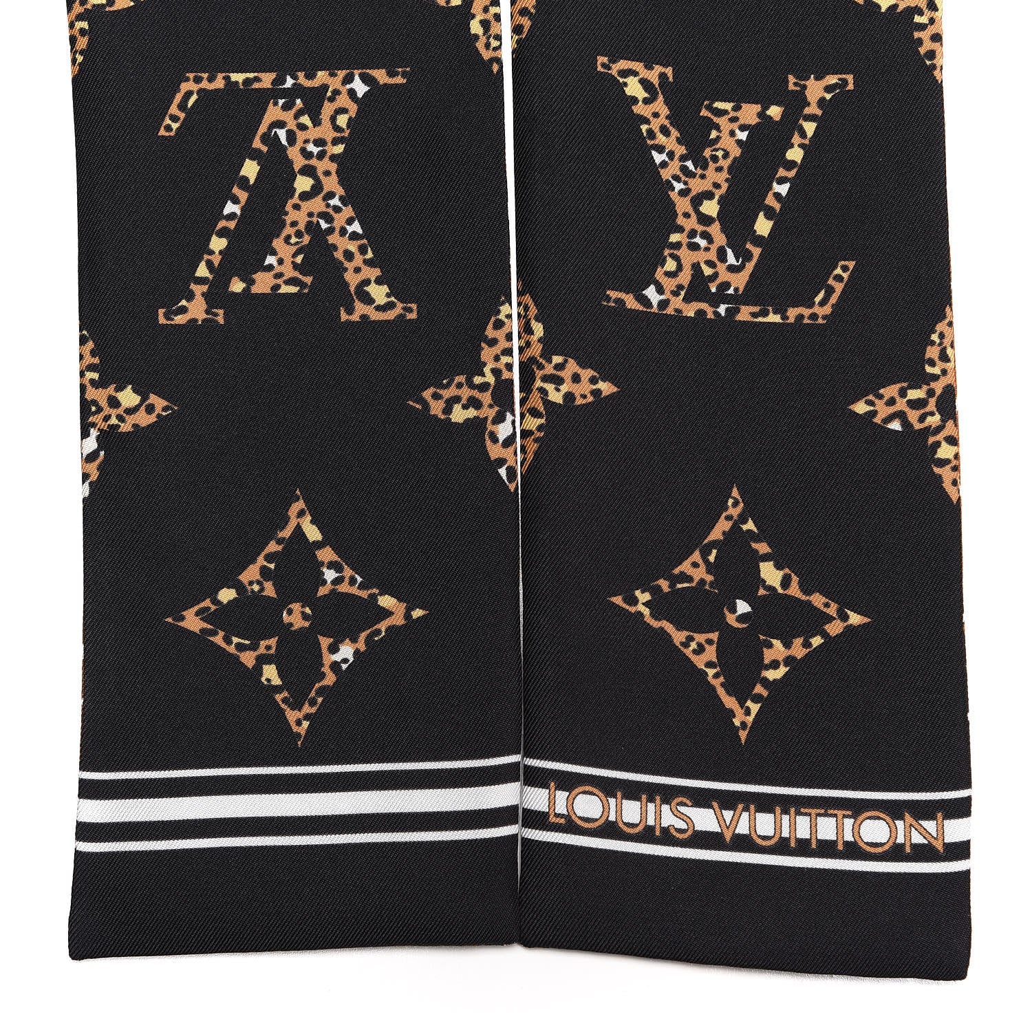 Louis Vuitton Silk Monogram Giant Jungle Bandeau Black 3 of 6