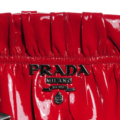 Prada Vernice Gaufre Shopping Satchel Rosso 5 of 8