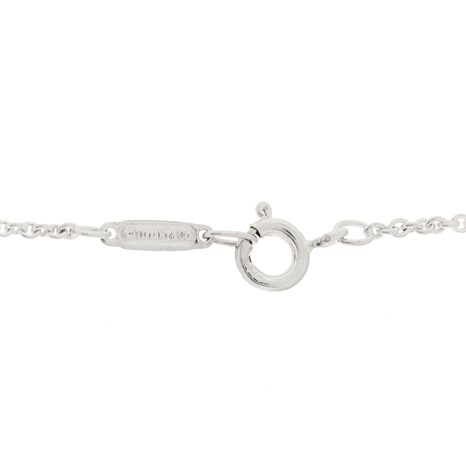 Tiffany Sterling Silver 1837 Open Circle Pendant Necklace 5 of 5
