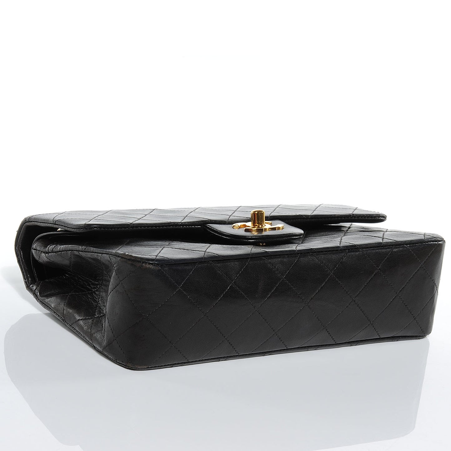 Lambskin Small Double Flap Bag Black