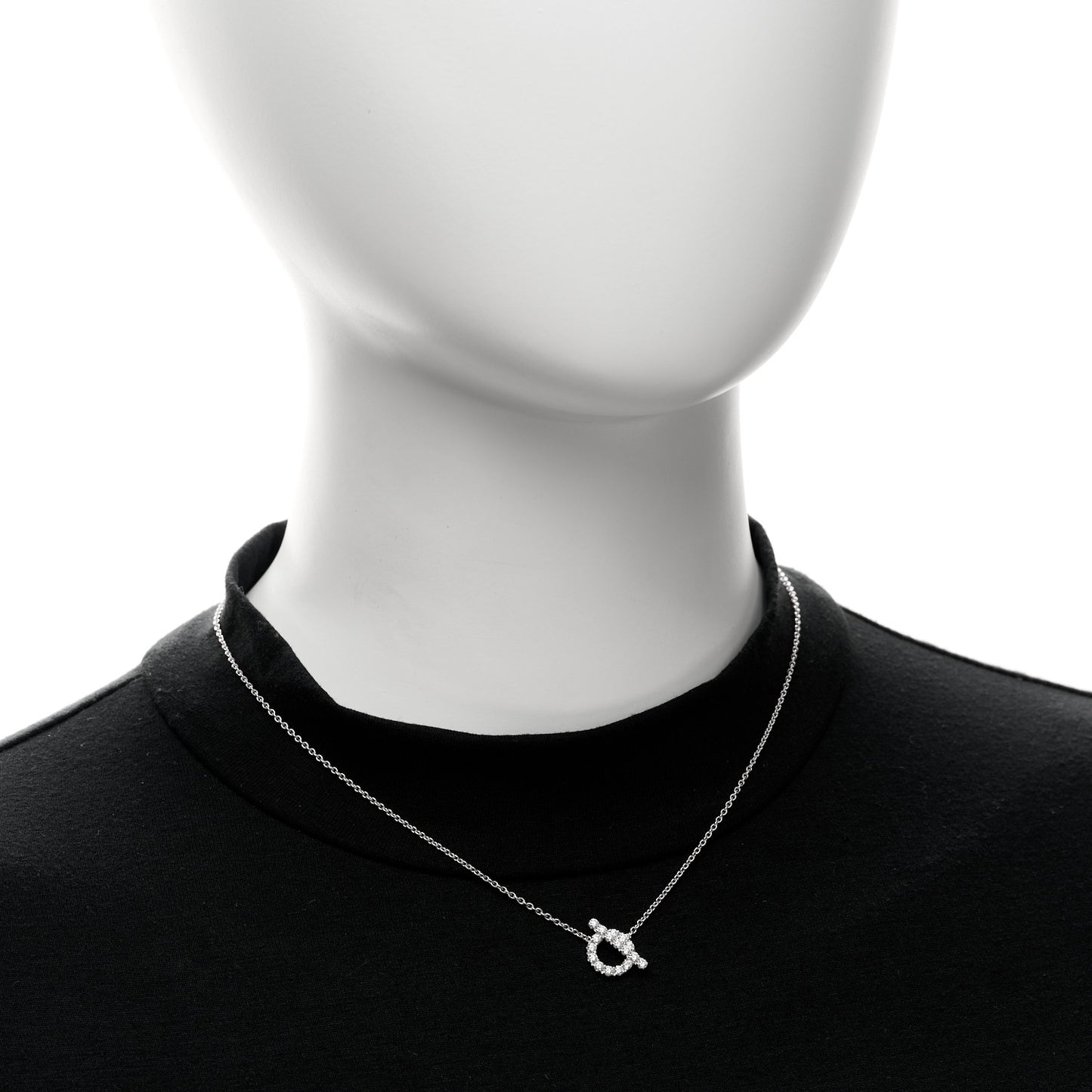 18K White Gold Diamond Finesse Pendant Necklace