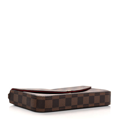 Louis Vuitton Damier Ebene Pochette Felicie Chain Wallet 5 of 13