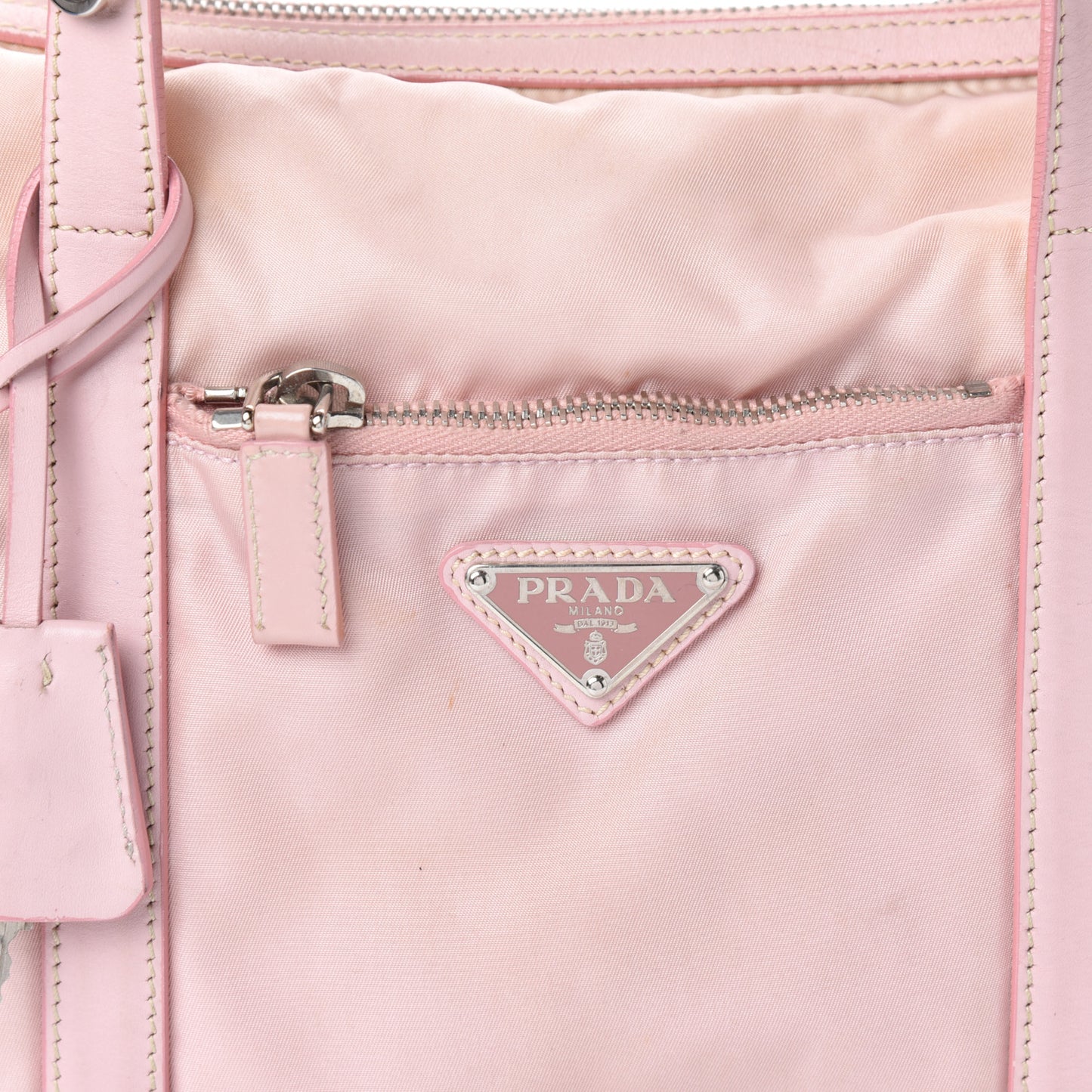 Tessuto Nylon Shopping Satchel Alabastro