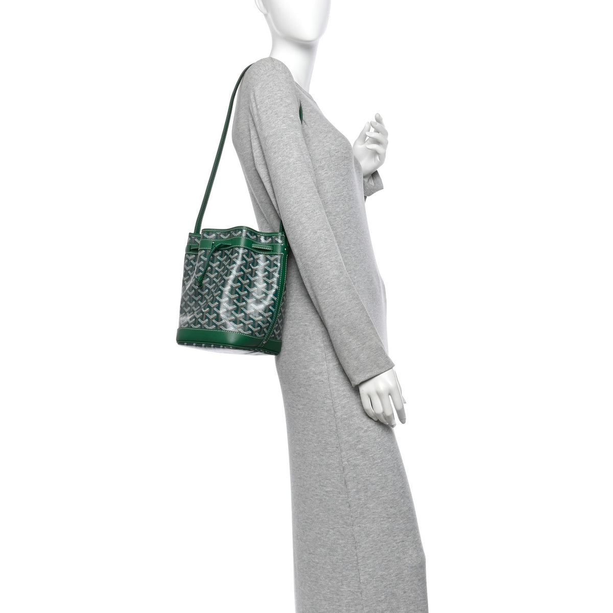 Goyardine Petit Flot Bucket Bag PM Green