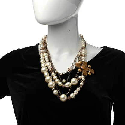 Chanel Glass Pearl Gripoix Necklace 2 of 5