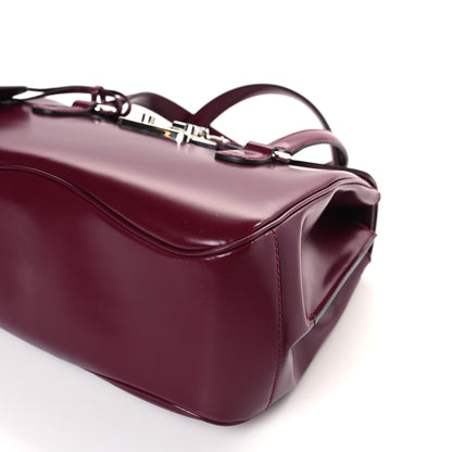 Gucci Regent Calfskin Medium Lady Lock Satchel Purple Wine 9 of 9