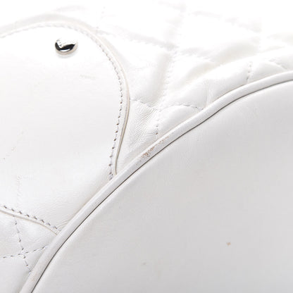 Burberry Calfskin Quilted Bucket Shoulder Bag White 14 of 18