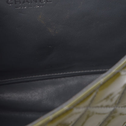 Chanel Patent Quilted Jumbo Single Flap Green 7 of 12