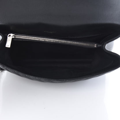 Saint Laurent Sheepskin Matelasse Chevron Monogram Large College Satchel Black 5 of 15