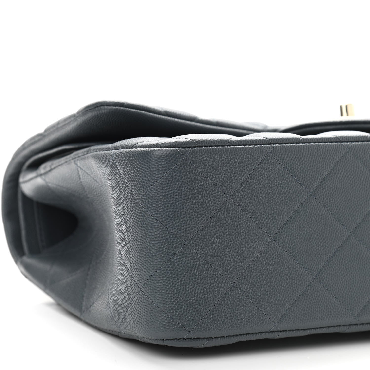Chanel Caviar Quilted Jumbo Double Flap Grey 9 of 11