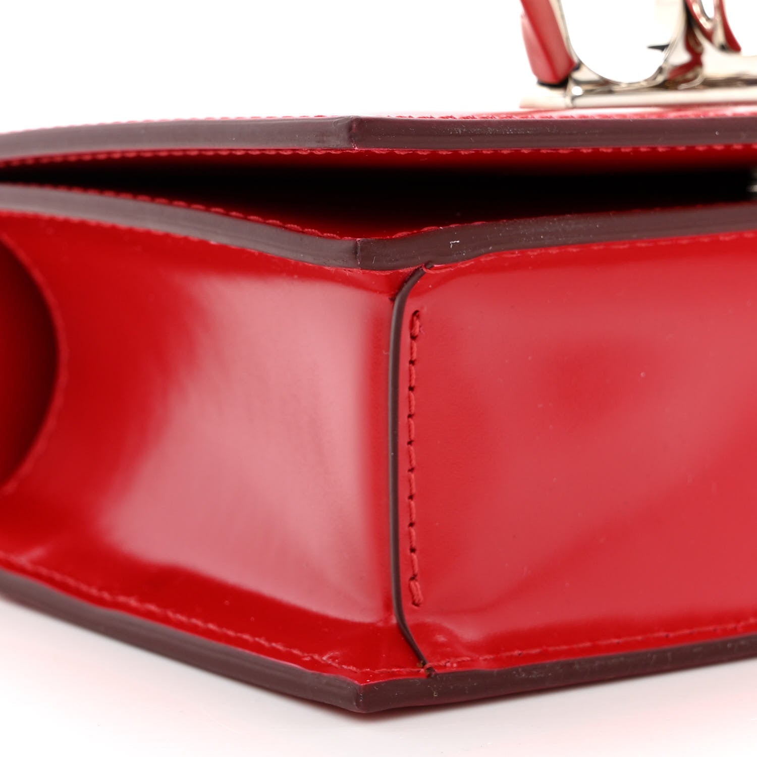 Alexander McQueen Calfskin Sculptural Knuckle Crossbody Red 9 of 10