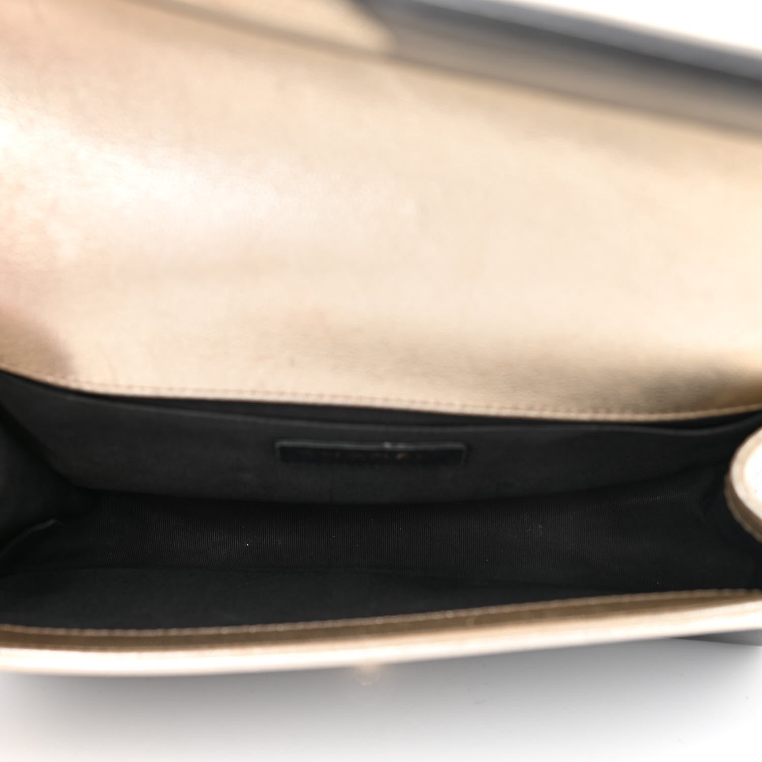 Chanel Metallic Goatskin Calfskin Medium Boy Flap Gold Black 5 of 13