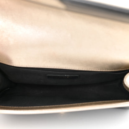 Chanel Metallic Goatskin Calfskin Medium Boy Flap Gold Black 5 of 13