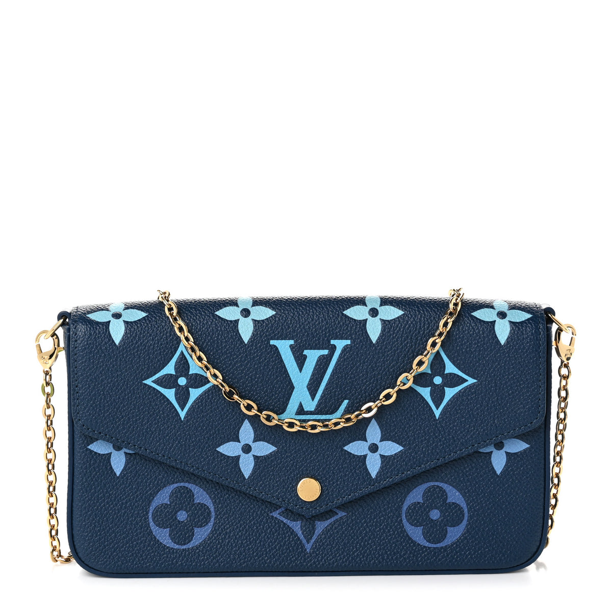 Empreinte Monogram Giant Felicie Pochette Chain Wallet Gradient Blue
