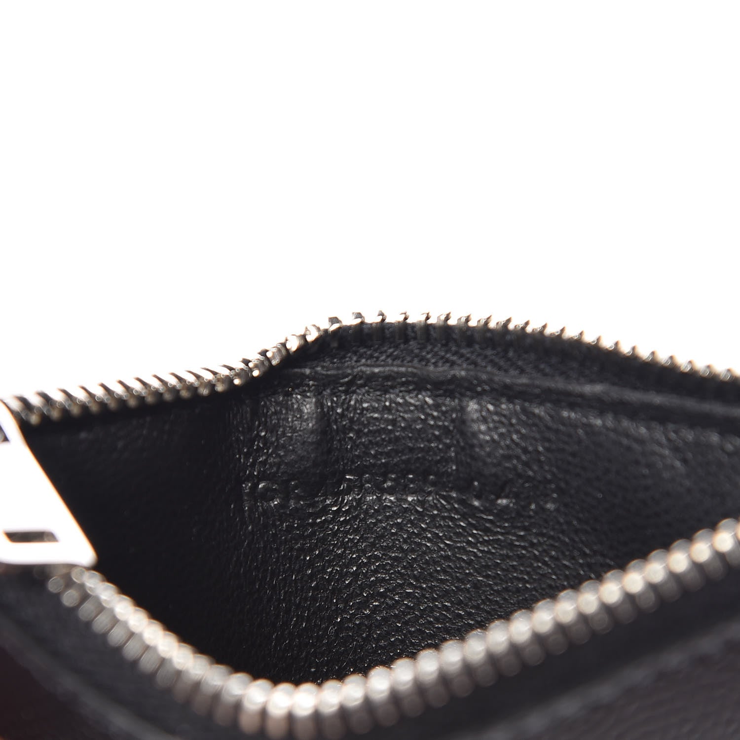 Saint Laurent Grained Calfskin 5 Fragments Zip Pouch Card Holder Black 7 of 8