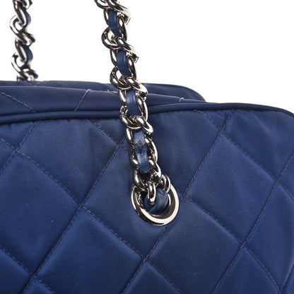 Prada Nylon Tessuto Impuntu Quilted Medium Shoulder Bag Bluette 8 of 8