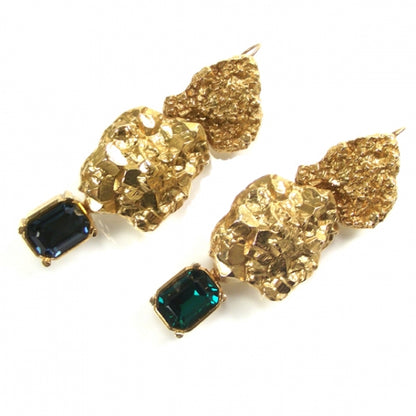 Saint Laurent Arty Too Swarovksi Earrings Gold 1 of 4