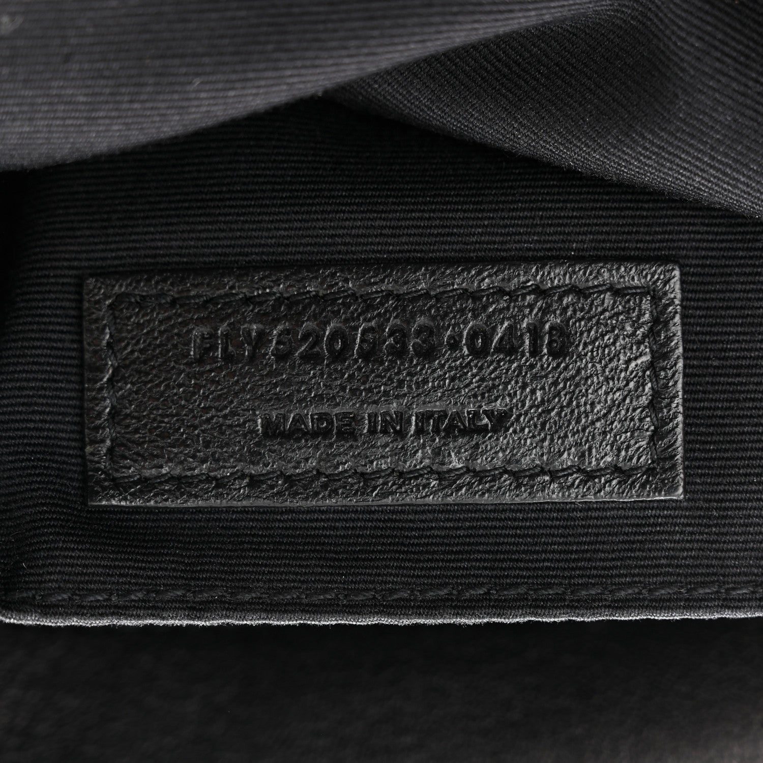 Saint Laurent Lambskin Monogram Embossed Small Lou Camera Bag Black 7 of 11