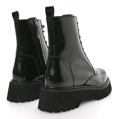 Gucci Spice Lux Nappa Web Combat Boots 40 Black 5 of 9