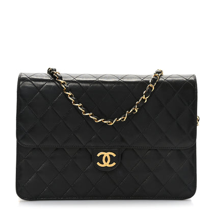 Chanel Lambskin Quilted Medium Single Flap Black 1 of 9