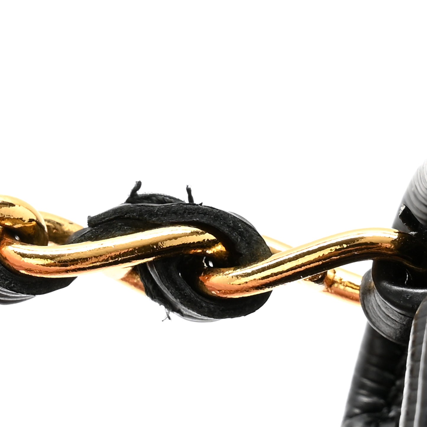 Vitello Move Metal Oro Chain Wallet Black