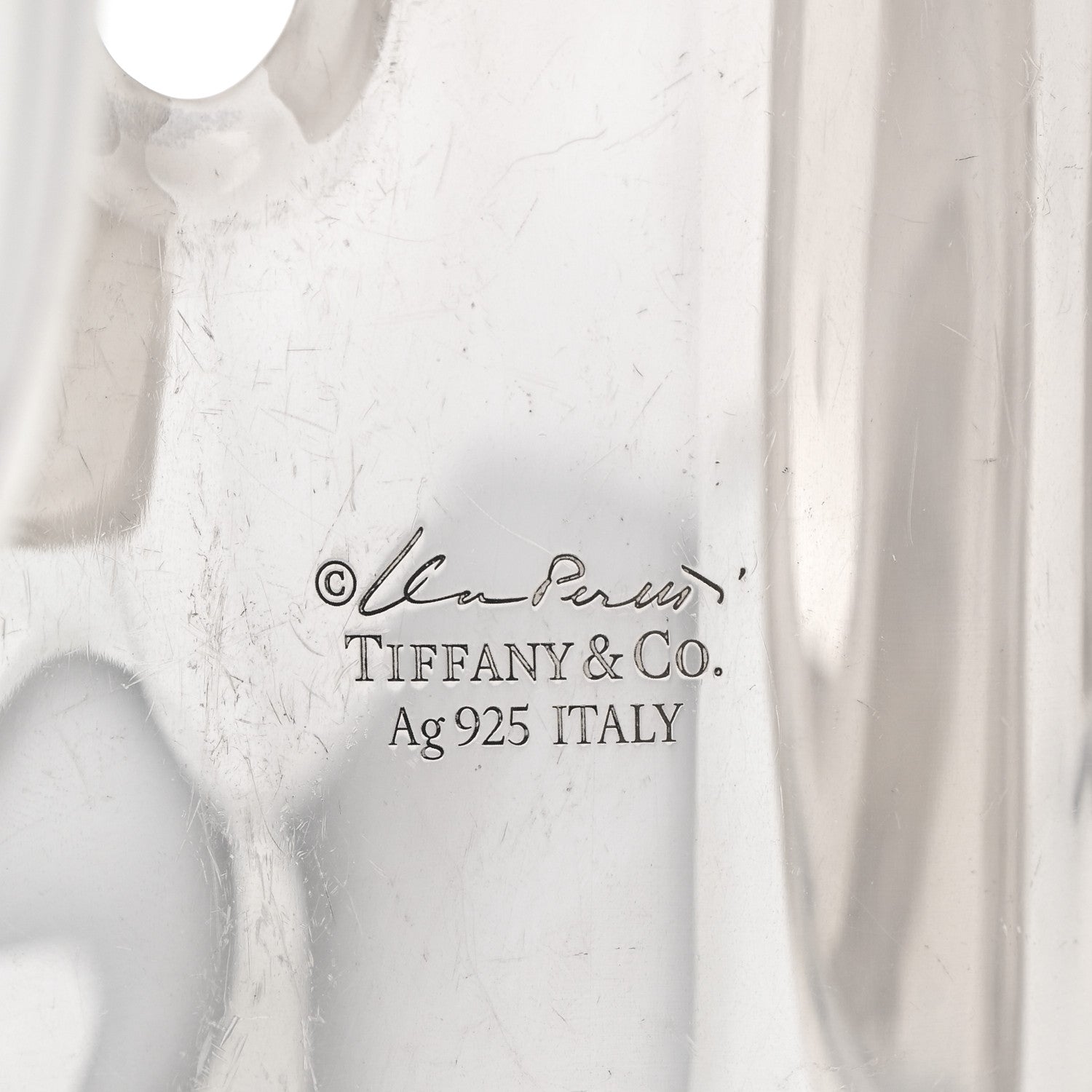 Tiffany Sterling Silver Large Elsa Peretti Left Wrist Bone Cuff Bracelet 3 of 4