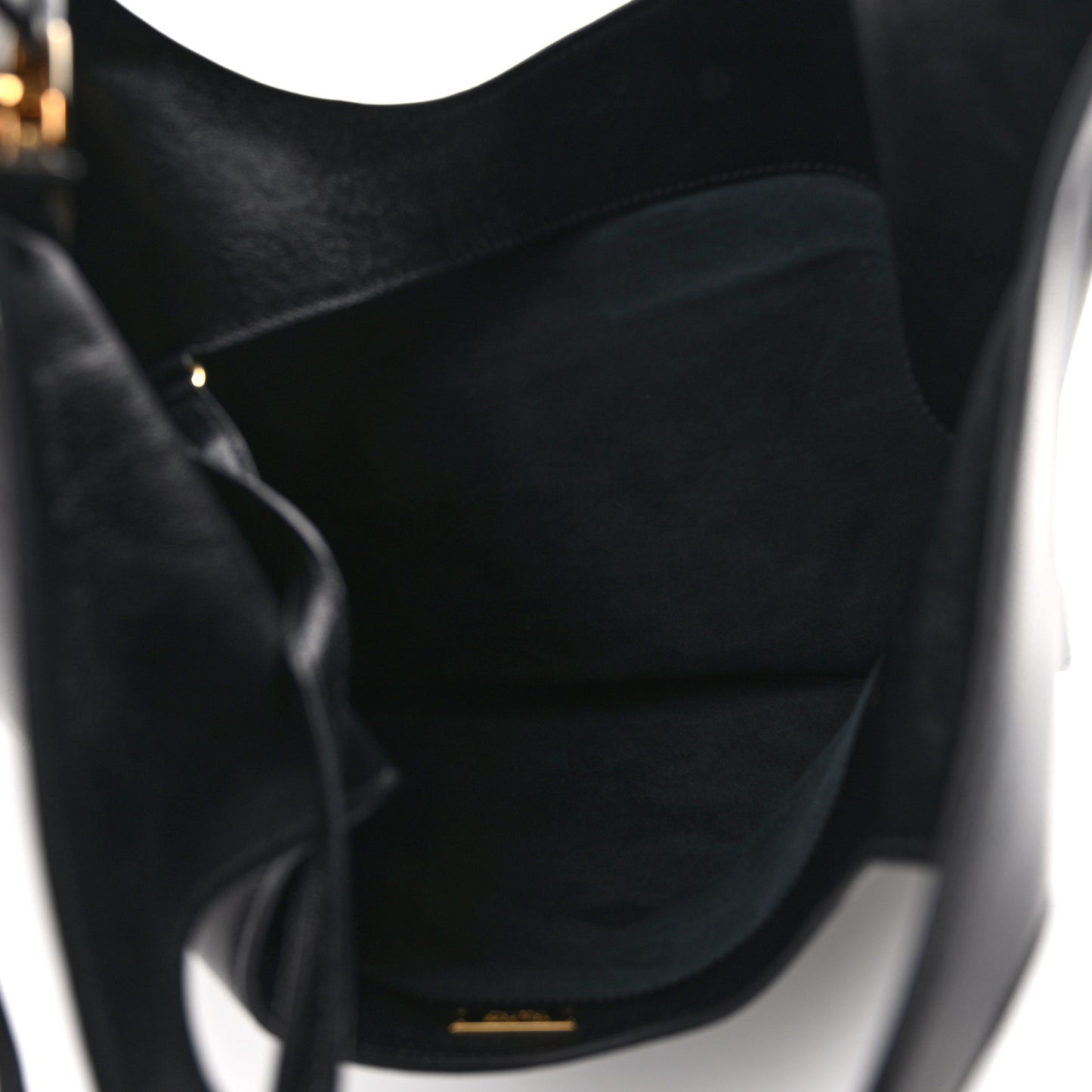Ramskin Large Alix Padlock Zip Shoulder Bag Black