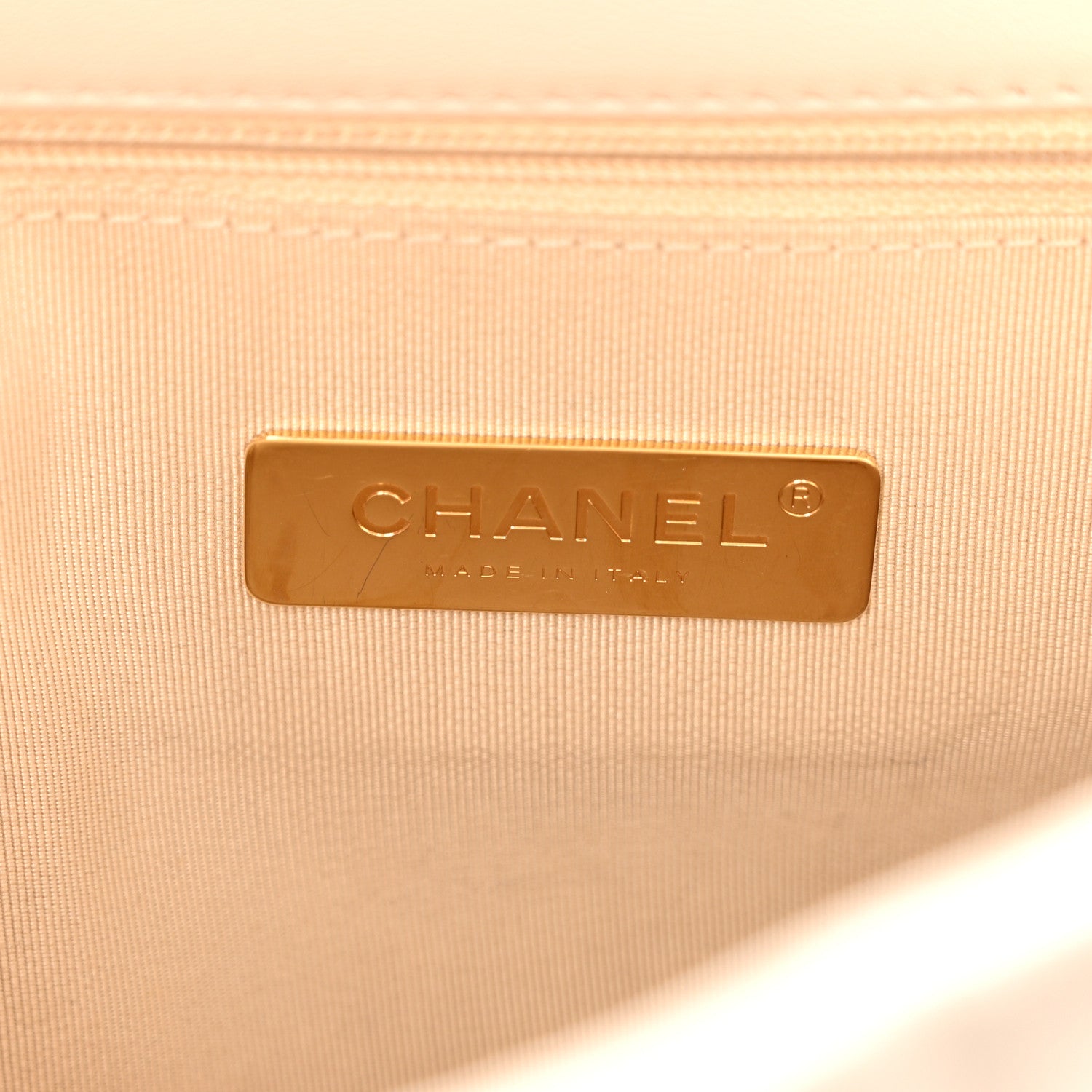 Chanel Goatskin Quilted Large Chanel 19 Flap Light Beige 6 of 10