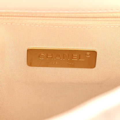 Chanel Goatskin Quilted Large Chanel 19 Flap Light Beige 6 of 10